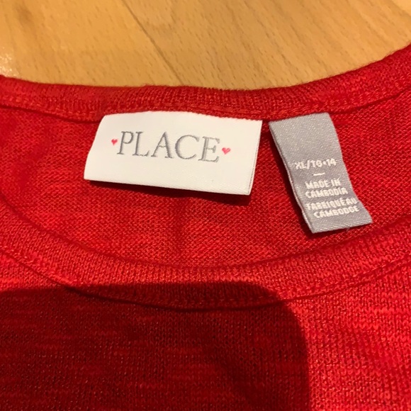 NWOT Girl’s Sequins Love/heart long sleeve tee / sweater - size 14 - Picture 4 of 6